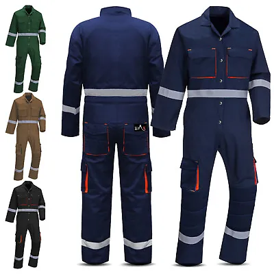 Mens Boiler Suit Overalls Coveralls Mechanics Worker Work Wear Protective Suit • £29.99