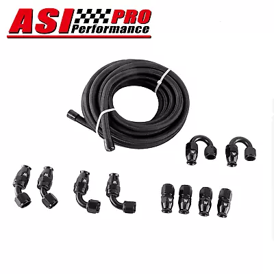 8AN E85 6M Braided PTFE Fuel Line Hose Swivel Fittings Kit 20FT Stainless Steel • $159
