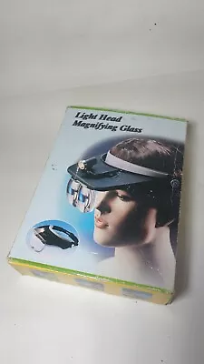 Magnifying Glass Loupe Headset LED Light Headband Visor Interchangeable Lenses • £19.99