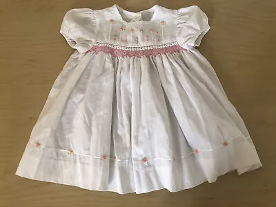 Baby Girl Spanish White Dress 6-12M • £13.99