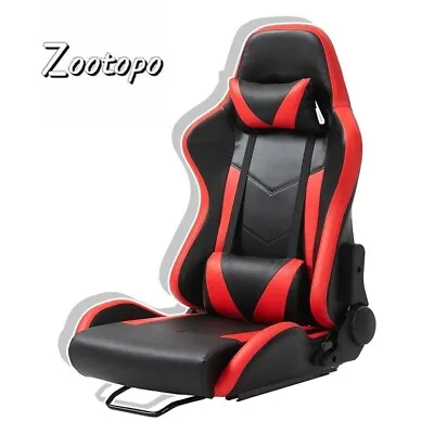 Zootopo PVC Racing Simulator Cockpit Gaming Red Seat With Neck Pillow And Lumbar • £179.99