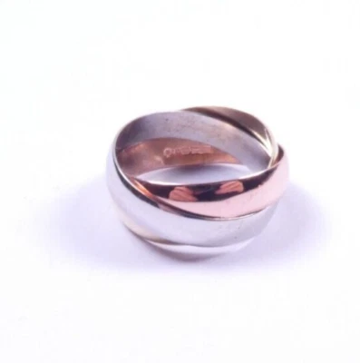 thumbnail image 2 of Elma Jewellery 9ct Russian Wedding Ring – Multi-Tone 2mm Band – Yellow, White & Rose Gold 2 of 6