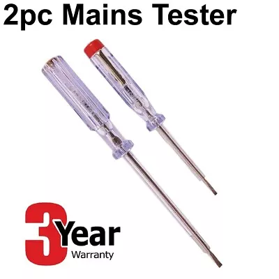 £3.25 • Buy 2pc Mains Circuit Tester Screw Driver Voltage Pen Electrical Test Screwdriver