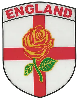 £5.35 • Buy England Lancashire Red Rose Flag Shield Shape Internal Car Window Sticker Decal