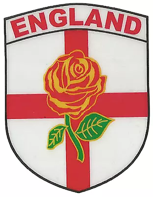 England Lancashire Red Rose Flag Shield Shape Internal Car Window Sticker Decal • £5.35