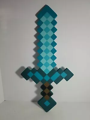 Minecraft Foam Diamond Sword Full Size 24  Think Geek Costume Weapon Prop Toy A2 • $20.99