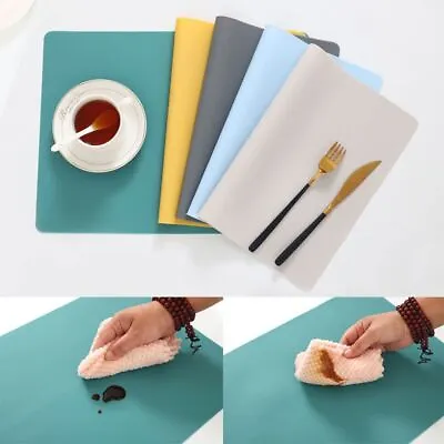 Heat Resistant Counter Protector Table Placemat Waterproof Pad Silicone Mat • £5.25