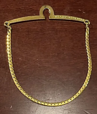 Vtg.STACY ADAMS Shiny Gold Tone Necktie Accessory Herringbone Chain Button Style • $28.98