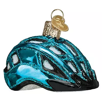 Old World Christmas Glass Blown Ornament Bike Helmet (With OWC Gift Box) • $13.05