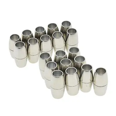 20Pcs Barrel Tube Magnetic Clasp Converter Connectors Leather Cords Findings • £7.91