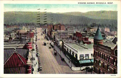 Postcard Higgins Avenue Missoula Montana • $15.95