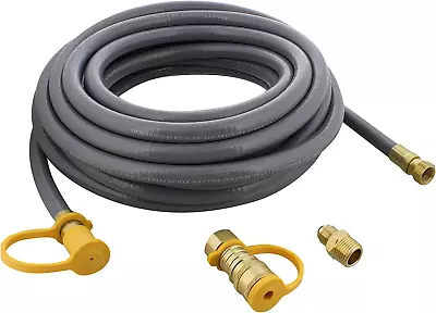 Natural Gas Grill Hose 36Ft - Flexible Gas Line Quick Connect Gas Hose 3/8In Fe • $74.56