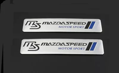 2PCS Car Body Emblem Aluminum Side Fender Logo Badge Sticker For MS Mazdaspeed • $12.34