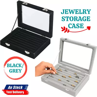 1pc Jewelry Storage Case Tray Holder Display Earring Ring Ornaments Organize Box • $13.50
