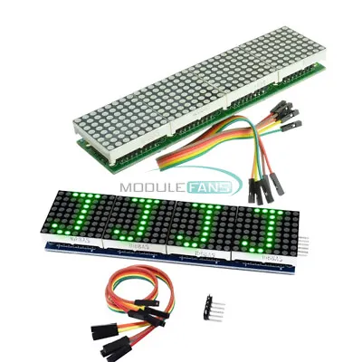 4 In 1 Display Green LED Line Dot Matrix Module MAX7219 Microcontroller Arduino • $4.50