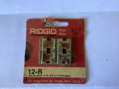 Ridgid 1/4  Npt 12-r Pipe Threading Dies 111-r 11-r 00-r 37815 Red • $5.98