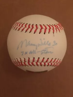 Maury Wills Signed (auto'd) Official League Baseball With Inscriptions • $19.99