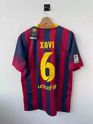 Fc Barcelona 2013/2014 Home Football Shirt Soccer Jersey Camiseta Nike Xavi • $250