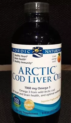 Nordic Naturals Arctic Cod Liver Oil Orange Flavor 8 Oz • $29.99