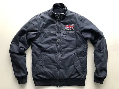 Jack Wills Union Jack England Sports Jacket Blue Fleece Lined Jacket XS • £30