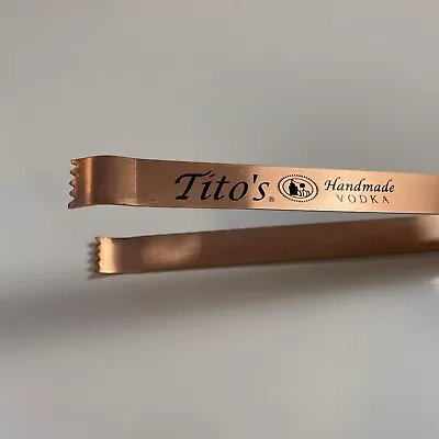 Tito’s Vodka Copper ICE  TONGS New In Original Packaging Made In India • $10