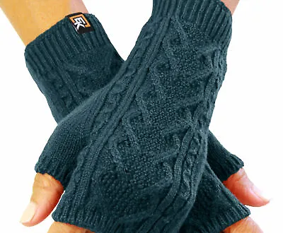 $32.99 • Buy Cable Knit Fingerless Mittens, Superfine Baby Alpaca, Small
