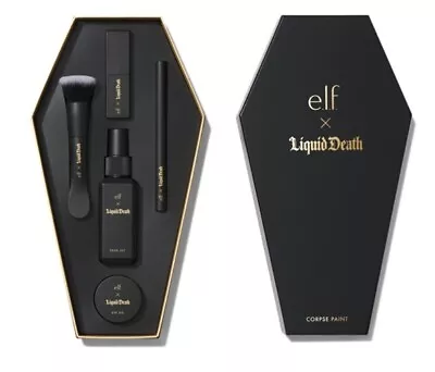 ELF X Liquid Death Gift Box Set Eyes Lips Face Brush ⚰️💀5pc READY2SHIP❎freegift • $89.99
