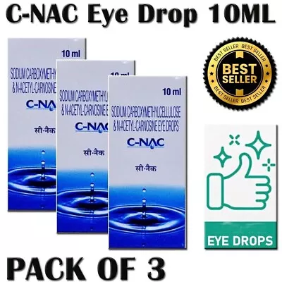 C-NAC Eye Drops N-Acetyl-Carnosine Eye Drops- 10 Ml  Pack Of 3 • $23.89
