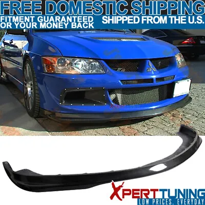 Fits 03-05 Mitsubishi EVO 8 VIII CF Carbon Fiber Front Bumper Lip Spoiler • $439.99