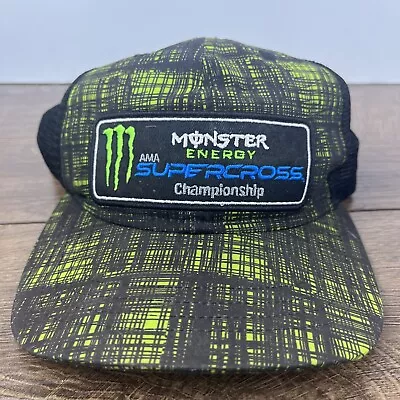 Monster Energy Supercross Hat Green Hat Adjustable Adult Size Green Hat Cap • $7.20