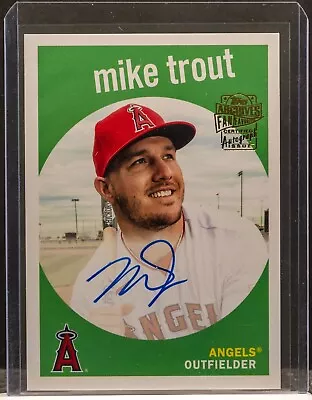 MIKE TROUT 2023 Topps Archives 1959 Fan Favorites On Card Auto Autograph 24/35 • $187.50