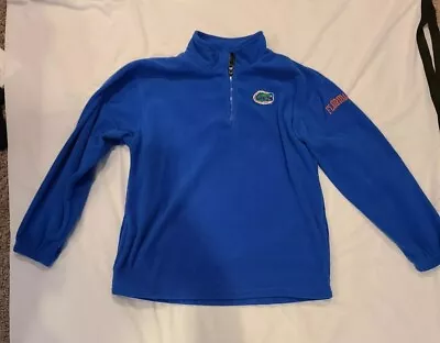Pro Edge Florida Gators Blue 1/4 Zip Pull Over Fleece Jacket Youth Size 12/14 • $15