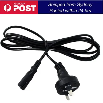 $14.95 • Buy Power Lead Cable Cord AU 2-Pin To Figure 8 Plug IEC C7 Socket PC Laptop Monitor