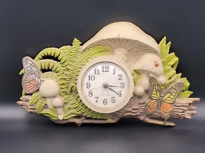 Mushroom Butterfly Clock 70s Kitsch New Haven Burwood Boho Hippie • $55