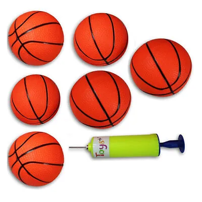6PCS Small Mini Children Inflatable Basketballs With Pump Kids Sports Toy • $12.64