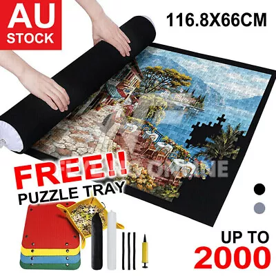 1500/2000PCS Jigsaw Puzzle Roll Up Mat Felt Large Storage Pad Kit Toys Inflator • $17.09