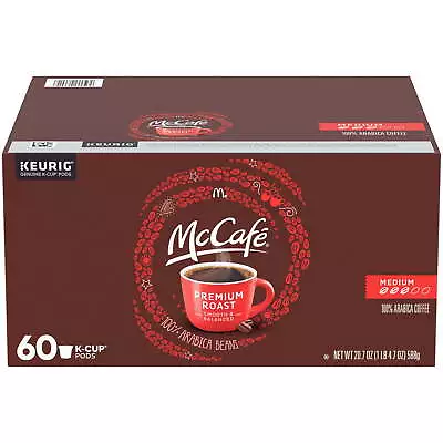 McCafe Premium Roast Medium Coffee K-Cup Pods 60 Ct - 20.64 Oz Box • $26.02