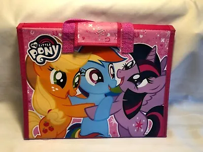 My Little Pony Tri-Fold School Binder Portfolio ~Pockets Zip Pouch Handle 2016 • $15