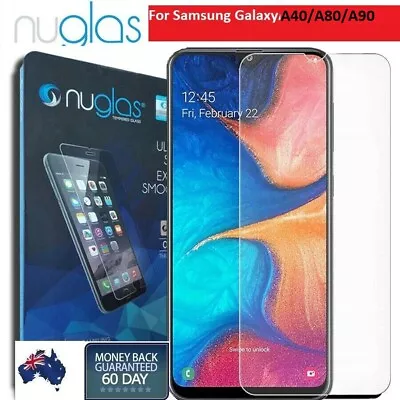 2x Nuglas Tempered Glass LCD Screen Protector For Samsung Galaxy A40 A80 A90 • $8.05