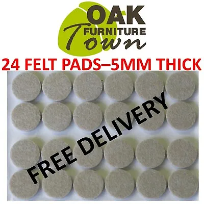 £0.01 • Buy Felt Pads (24 Pack) - Sticky, Anti-Slip, Oak Wooden Furniture, Floor Protection