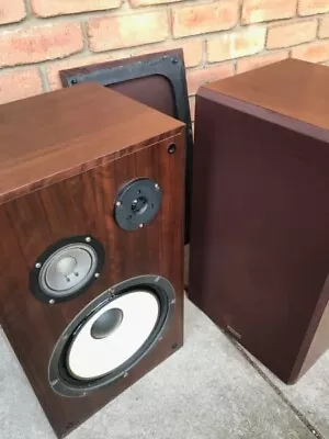 VTG Ladnar Three Way Audio Floor Speakers Woodgrain 70s Good Vintage Condition • $225