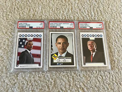 PSA 9 2008 Topps Barack Obama Campaign  & Joe Biden RC Heritage • $120