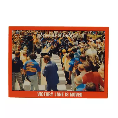 Indy 500 Victory Lane Is Moved 1971 Legends Of Indy Trading Card #72 • $3