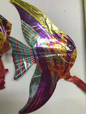 NOS Mylar Helium Balloon Lot Of 5 Purple Angel Fish Ocean 12  • $3.99
