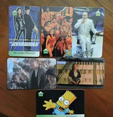 6 Music/movie Star Phonecards (remote) No Value Collectors Item Lot 2 • £2.99