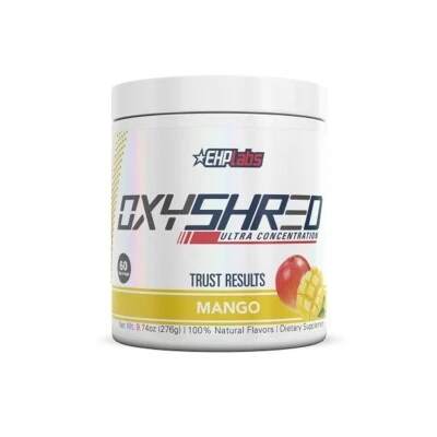 $62.95 • Buy EHPLabs Oxyshred Fat Burner 60 Serves Mango Natural Weight Loss Aid