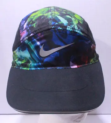 Nike Tailwind Dri-Fit 5 Panel Floral Tropic Adjustable Hat Cap Men Women Black • $54.99