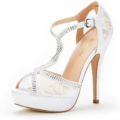 $39.19 • Buy Women Stilettos High Heel Pump Heel Sandals Peep Toe Wedding Party Dress Shoes