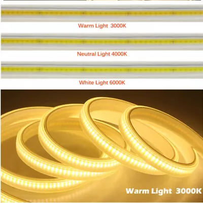 0.5-5M COB LED Strip Light 360LEDs/M WaterproofIP68 Outdoor Room Party DIY Decor • $67.84