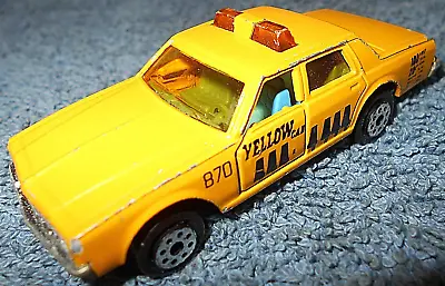 Majorette Chevrolet Impala #240 Yellow 1:69 Diecast 3  Taxi Cab Car - Nice • $15.99